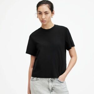NWT All Saints Black Briar Relaxed Short Sleeve Tee